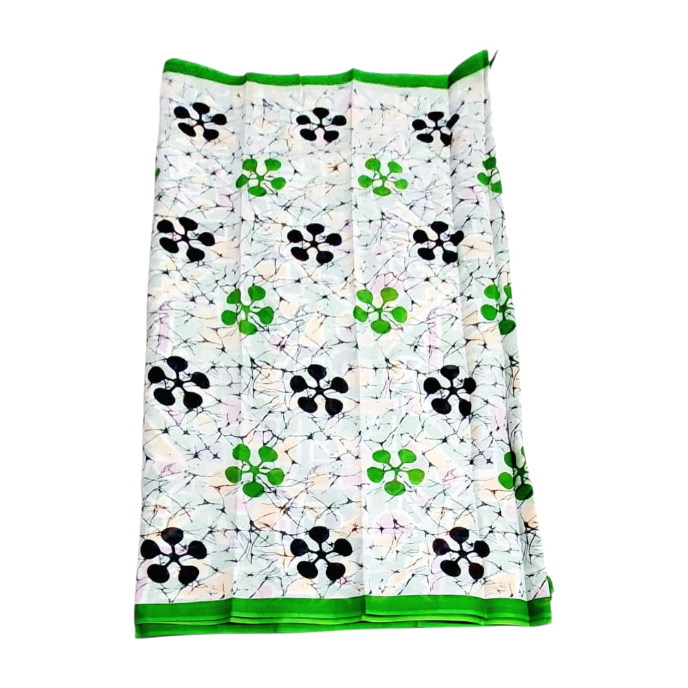 Pure Handloom Cotton Block Printed Saree