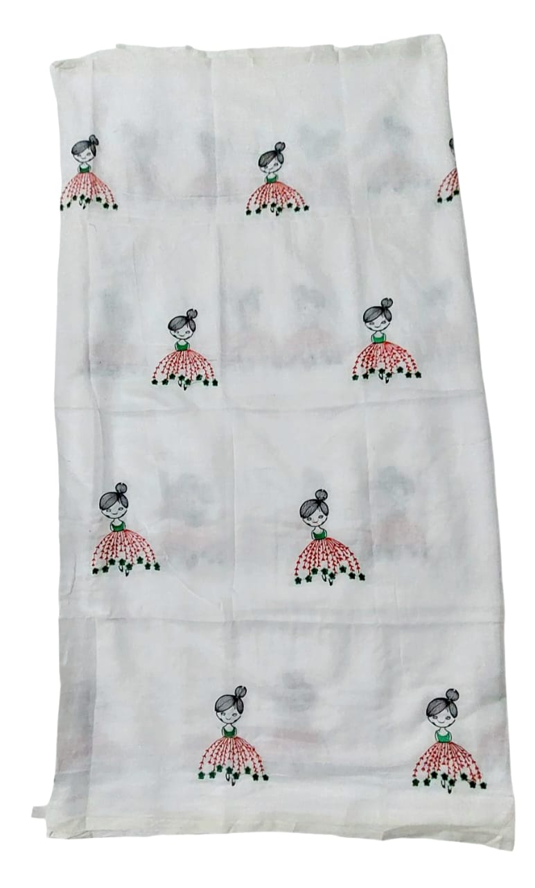 Soft Lightweight Pure Cotton Embroidered Sarees