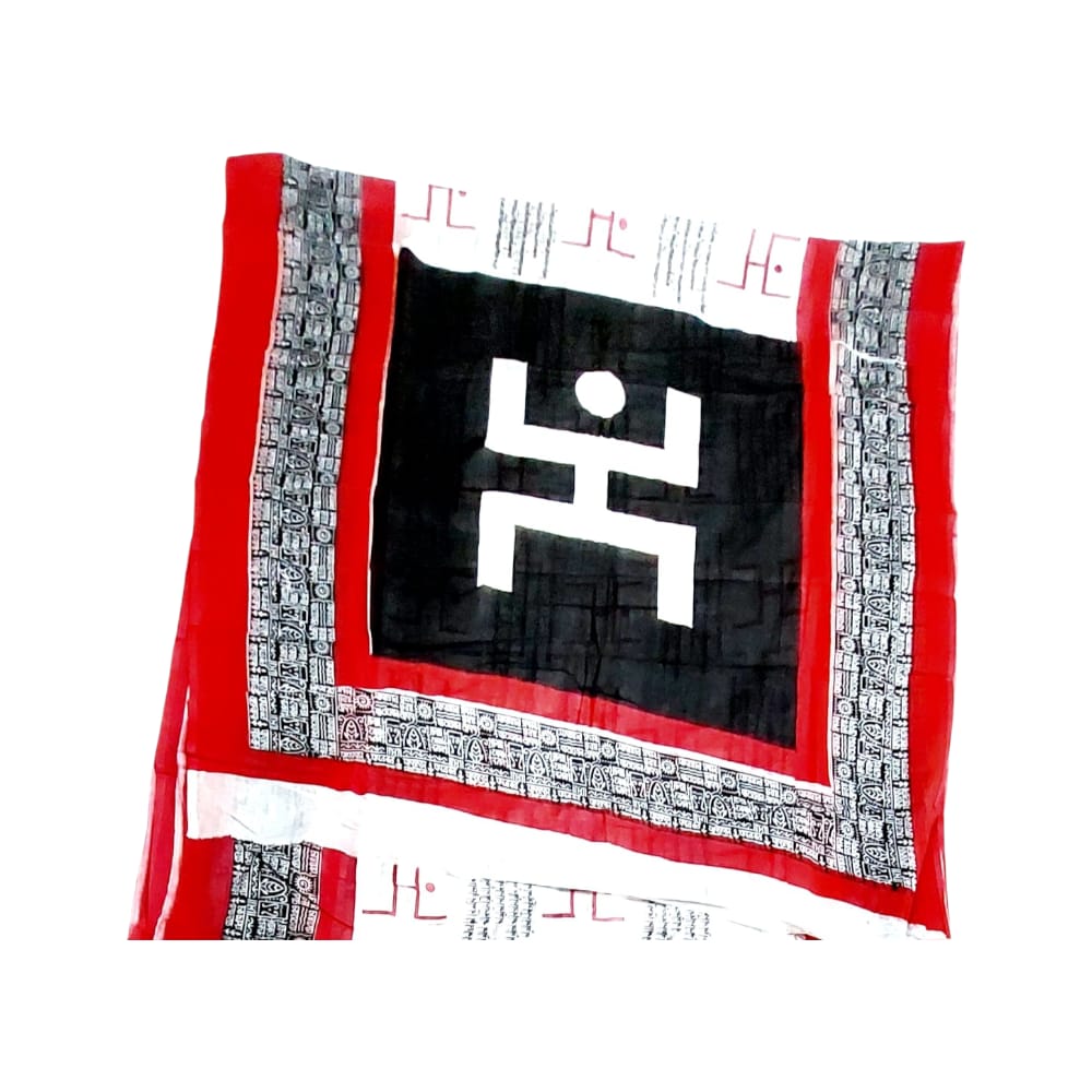 Pure Handloom Cotton Block Printed Saree