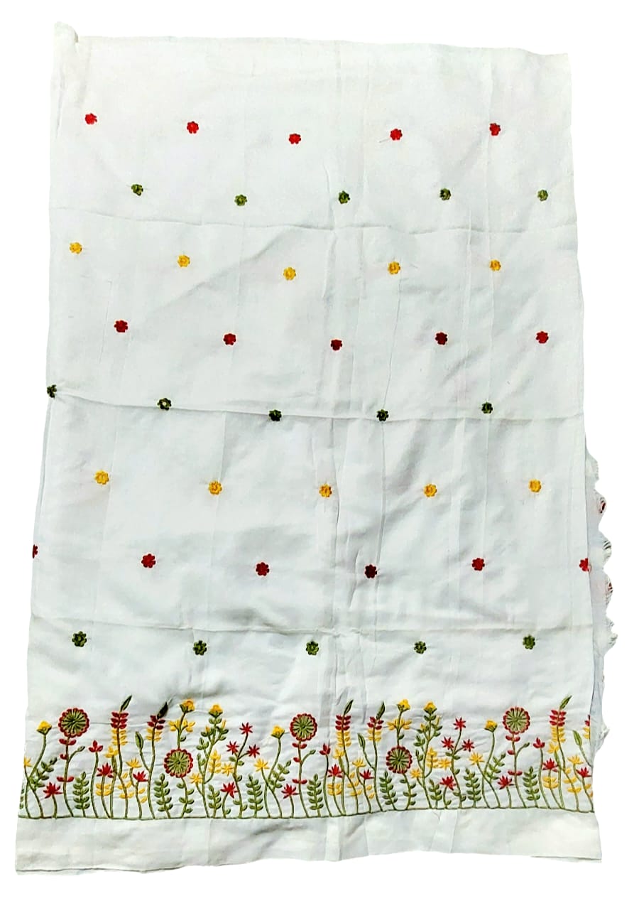Fashweave Pure Cotton Embroidered Saree for Women and Girls | A Timeless Fusion of Traditional Craftsmanship and Contemporary Elegance, Perfect for Every Special Occasion