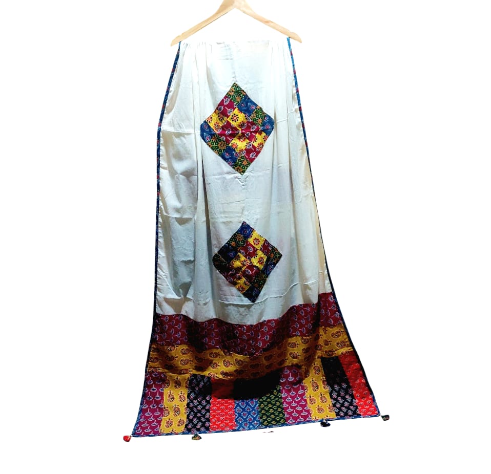Elegant Ajrakh Hand Block Printed Cotton Dupatta