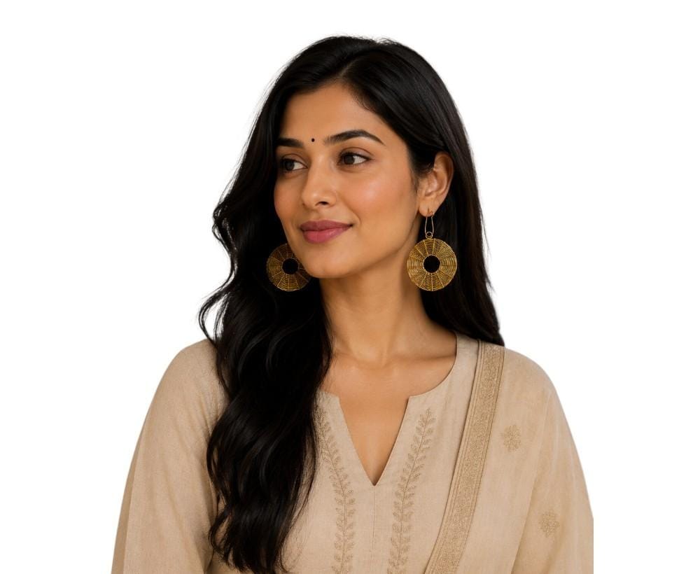 Purely Handmade Brass Earrings