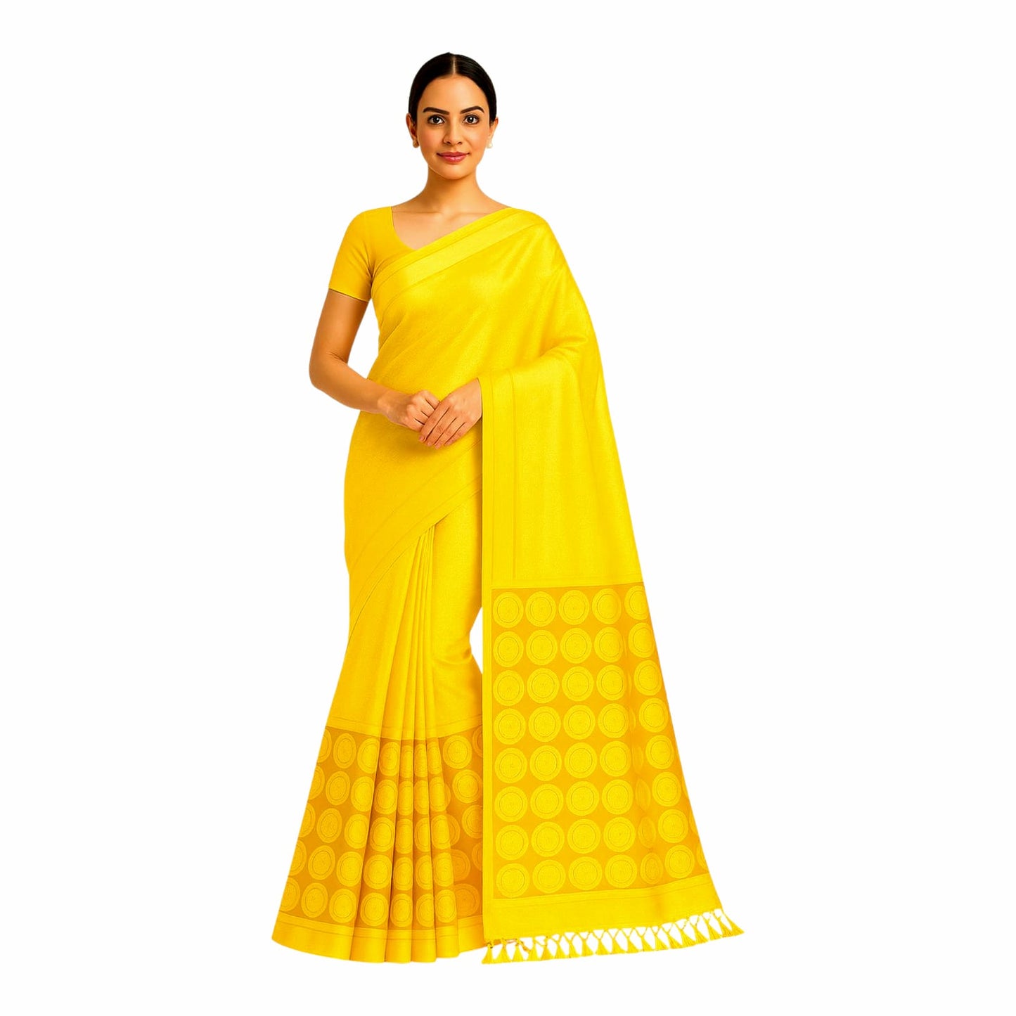 Exquisite silk saree with soft tissue fabric