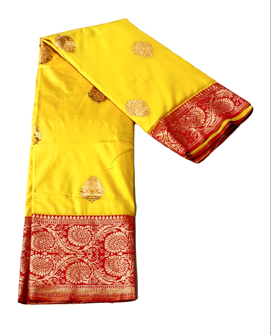 Fashweave Katan Silk Saree with Blouse Piece for Women