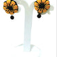 Floral Design Terracotta Stud Earrings