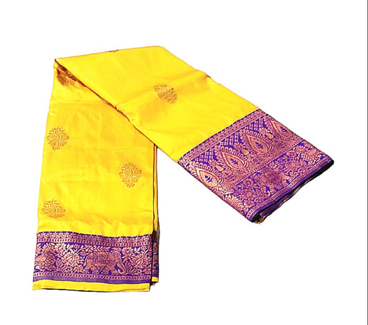 Fashweave Katan Silk Saree with Blouse Piece for Women