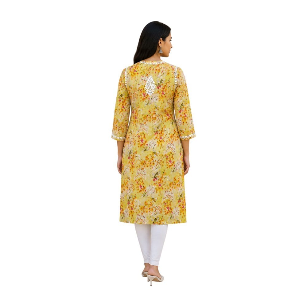 Pure Cotton Hand Embroidered Chikankari Kurtis For Women & Girls