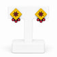 Lightweight Diamond Shaped Terracotta Stud Earrings