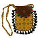 Gajji Silk Ajrakh Printed Leather Crossbody Flip Sling Bag