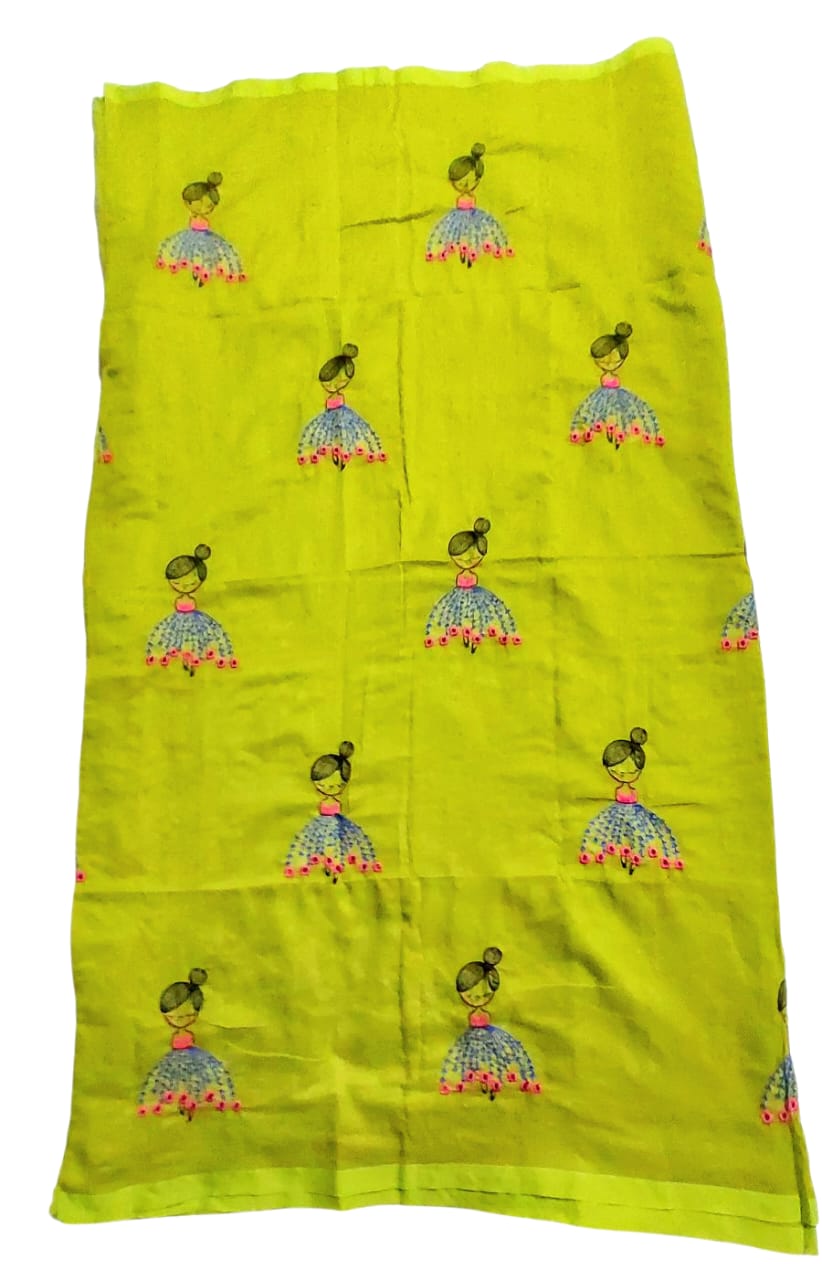 Soft Lightweight Pure Cotton Embroidered Sarees