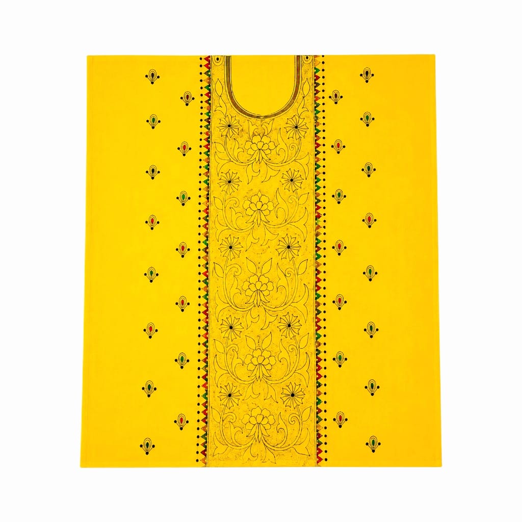 Premium Pure Cotton Unstitched Hand Embroidered Suit Piece