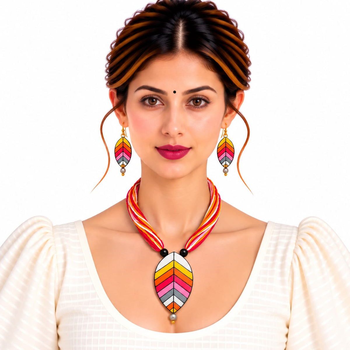 Purely Handmade Terracotta Thread Jewellery Sets