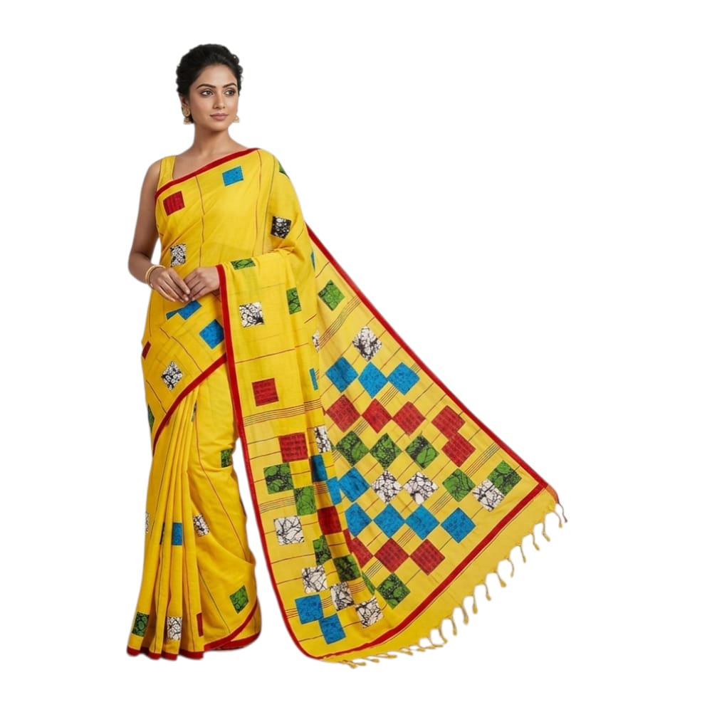 Pure Cotton  Patch Work Saree