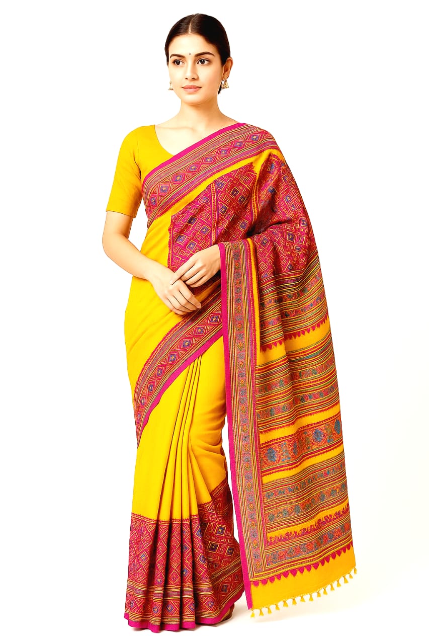 Premium Handloom Pure Khadi Cotton Saree