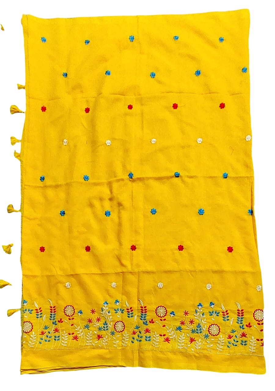 Fashweave Pure Cotton Embroidered Saree for Women and Girls | A Timeless Fusion of Traditional Craftsmanship and Contemporary Elegance, Perfect for Every Special Occasion