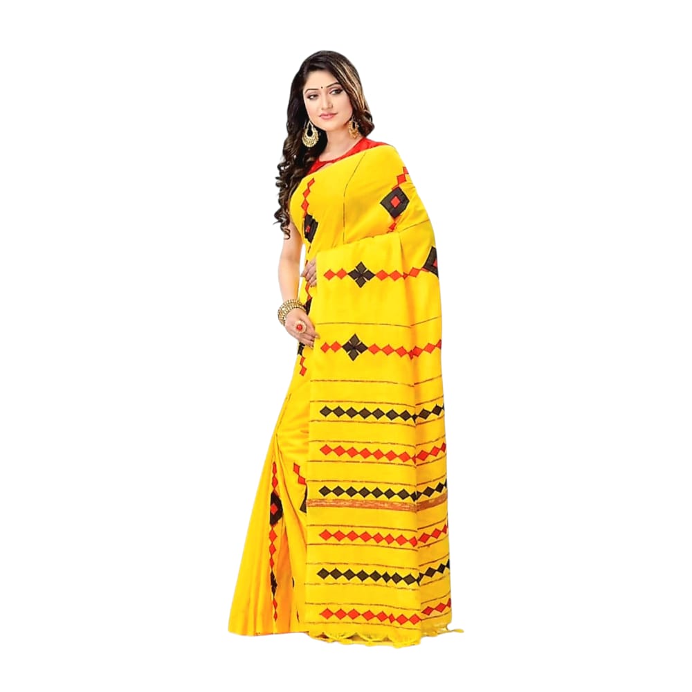 Premium Pure Cotton Applique Saree For Women