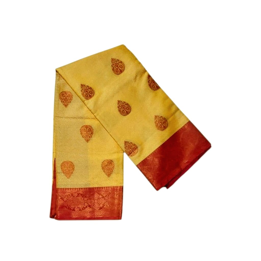 Gorgeous Silk By Cotton Saree With Stunning Zari Woven Ethnic Motifs