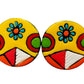 Purely Handmade Round Shaped Terracotta Stud Earrings